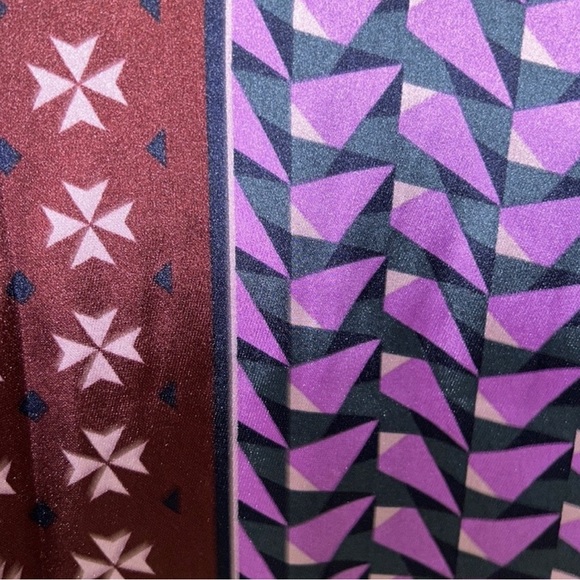 1960 House of Harlow ~ Geometric printed satin wide leg trousers - Picture 4 of 5